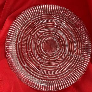 Elegant Clear Glass Serving Platter / Candy or Nut Dish